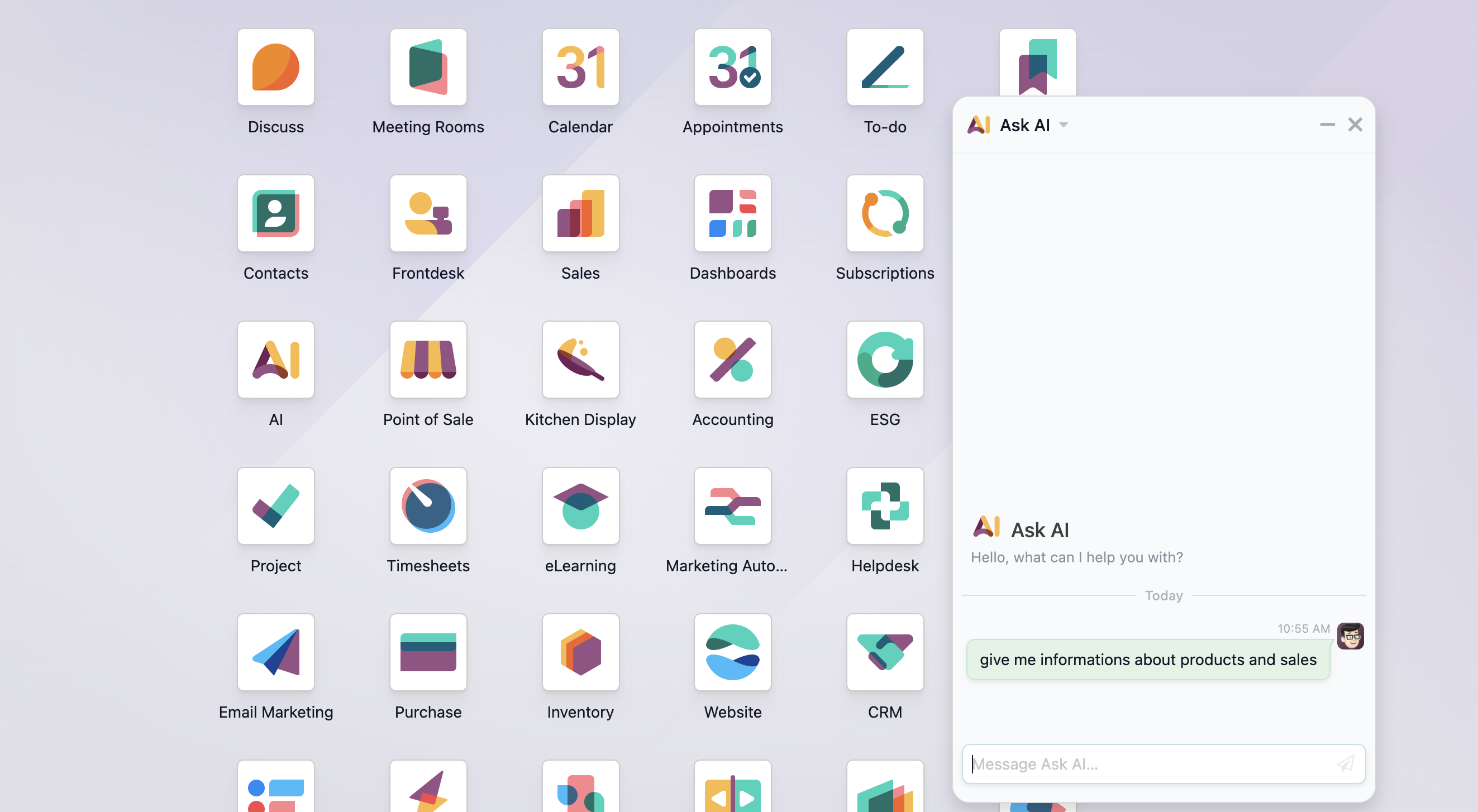 Chat with ODOO's AI