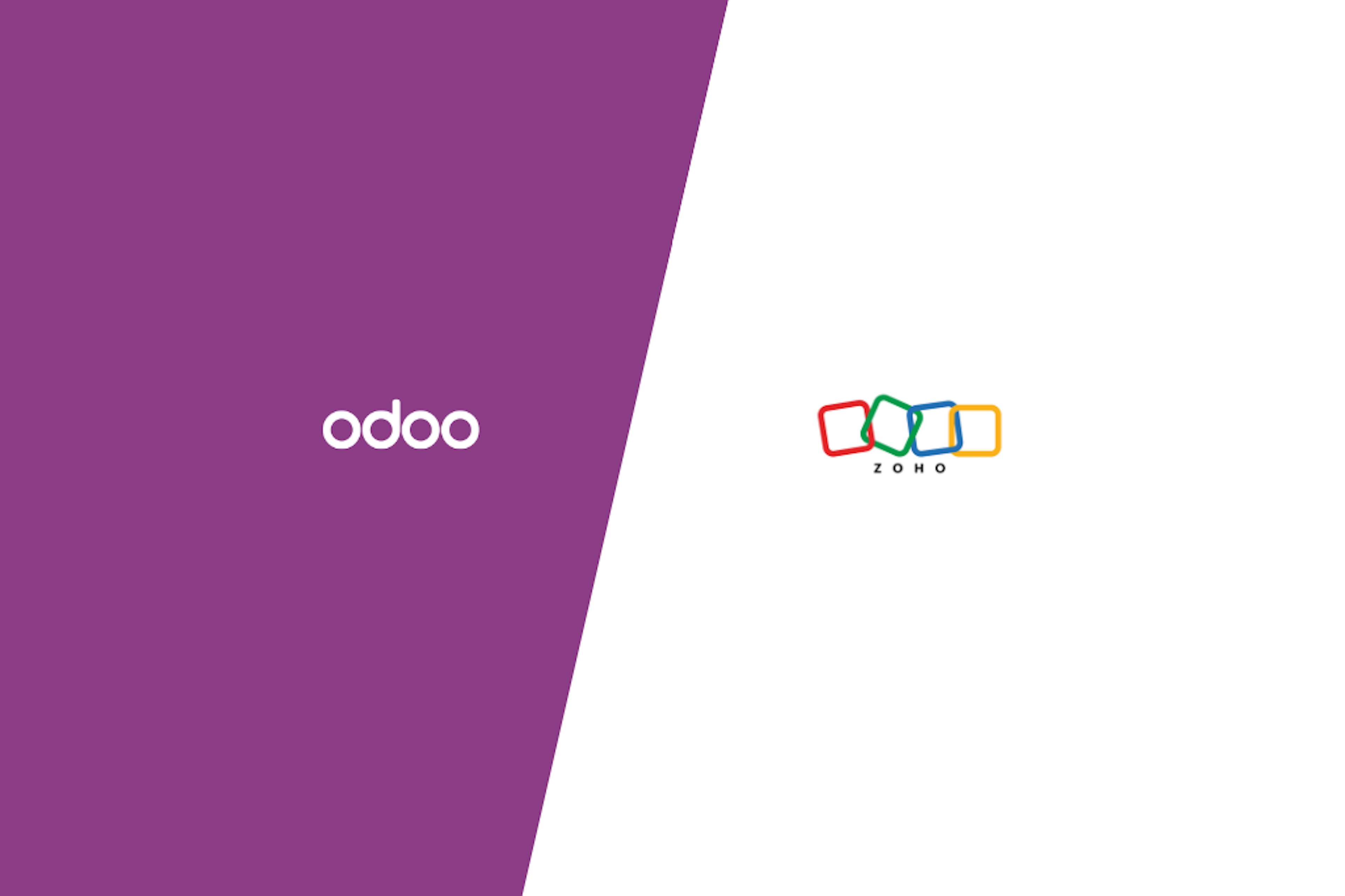 Odoo vs zoho logo