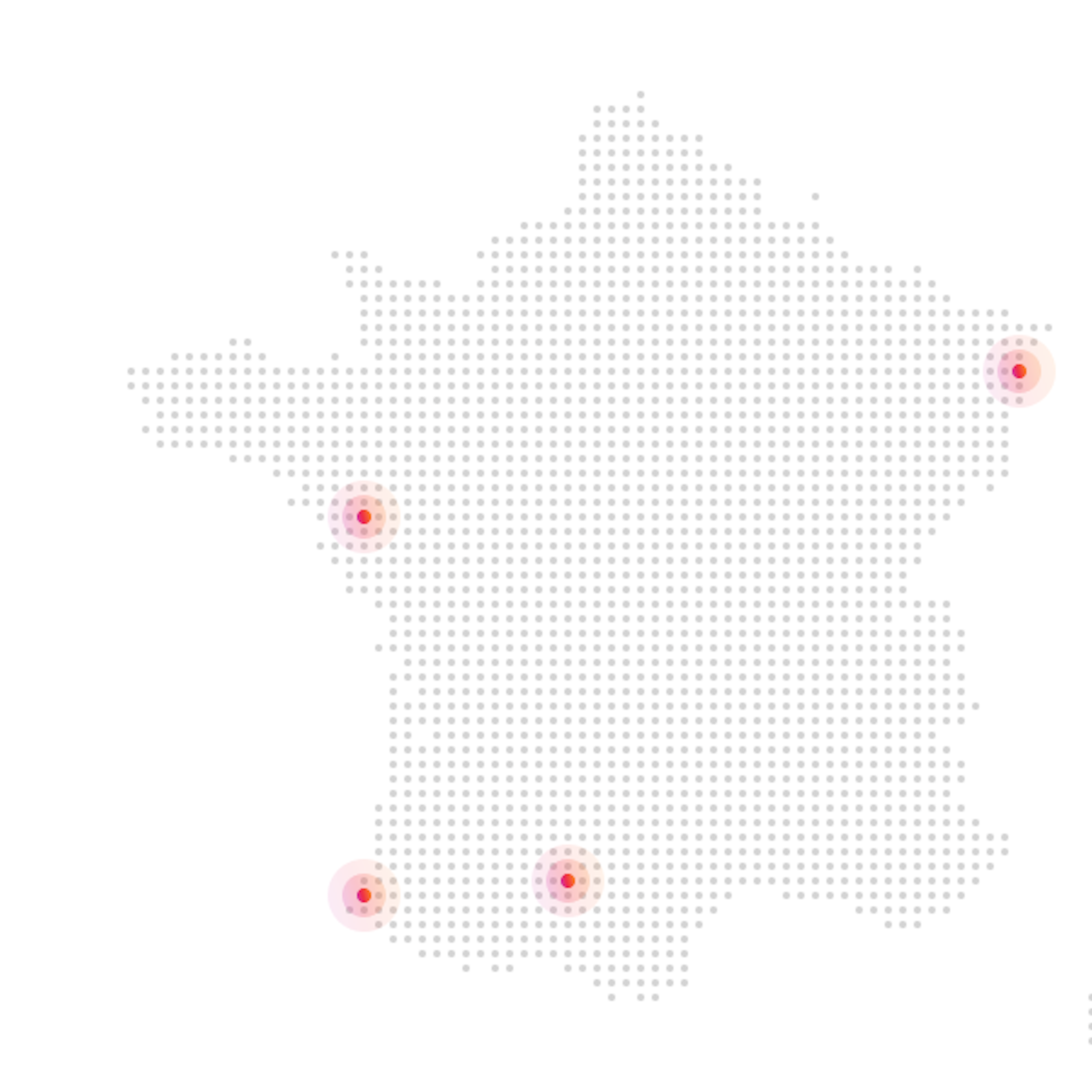 Carte de nos bureaux en France