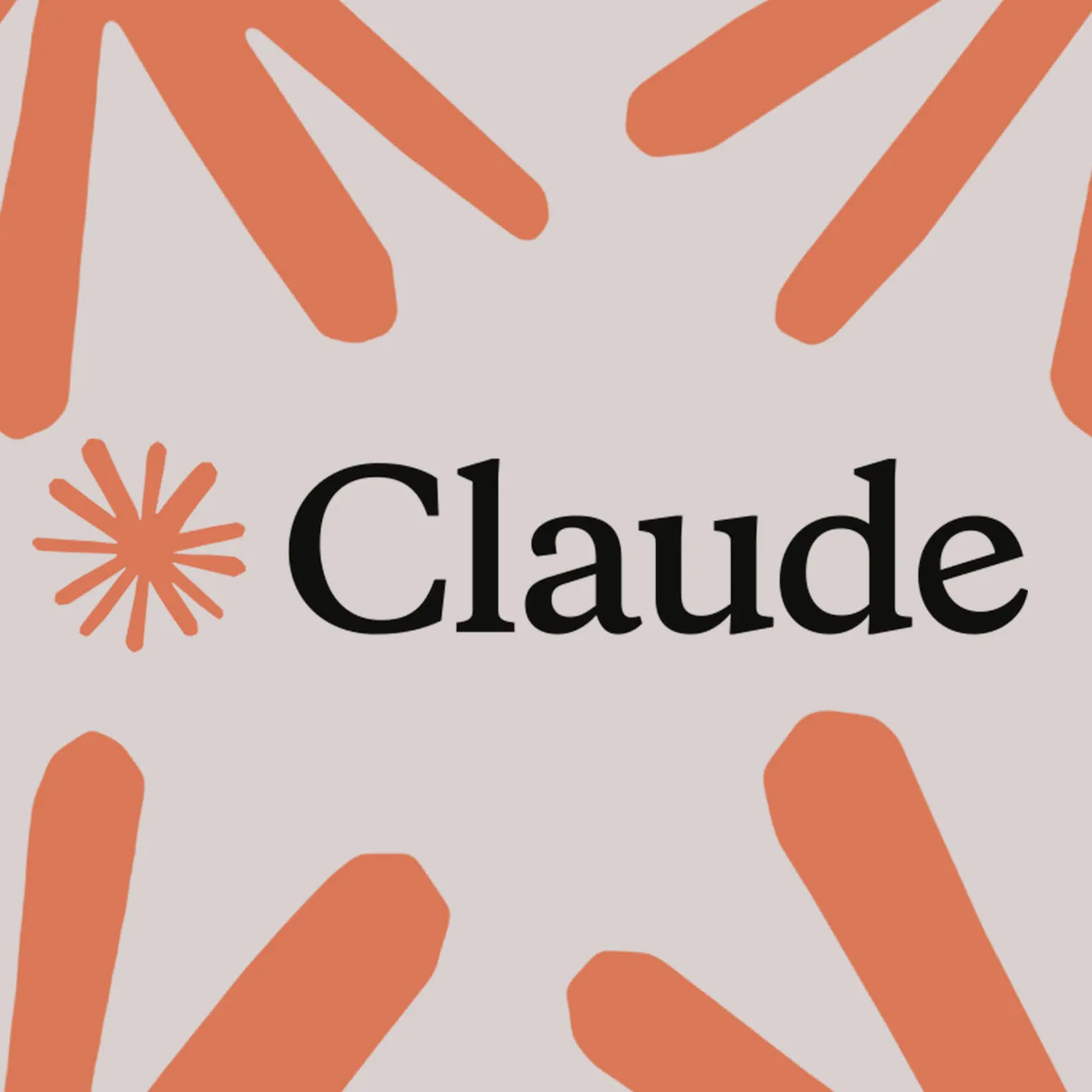 Logotipo de Claude sobre fondo claro con trazos naranjas.