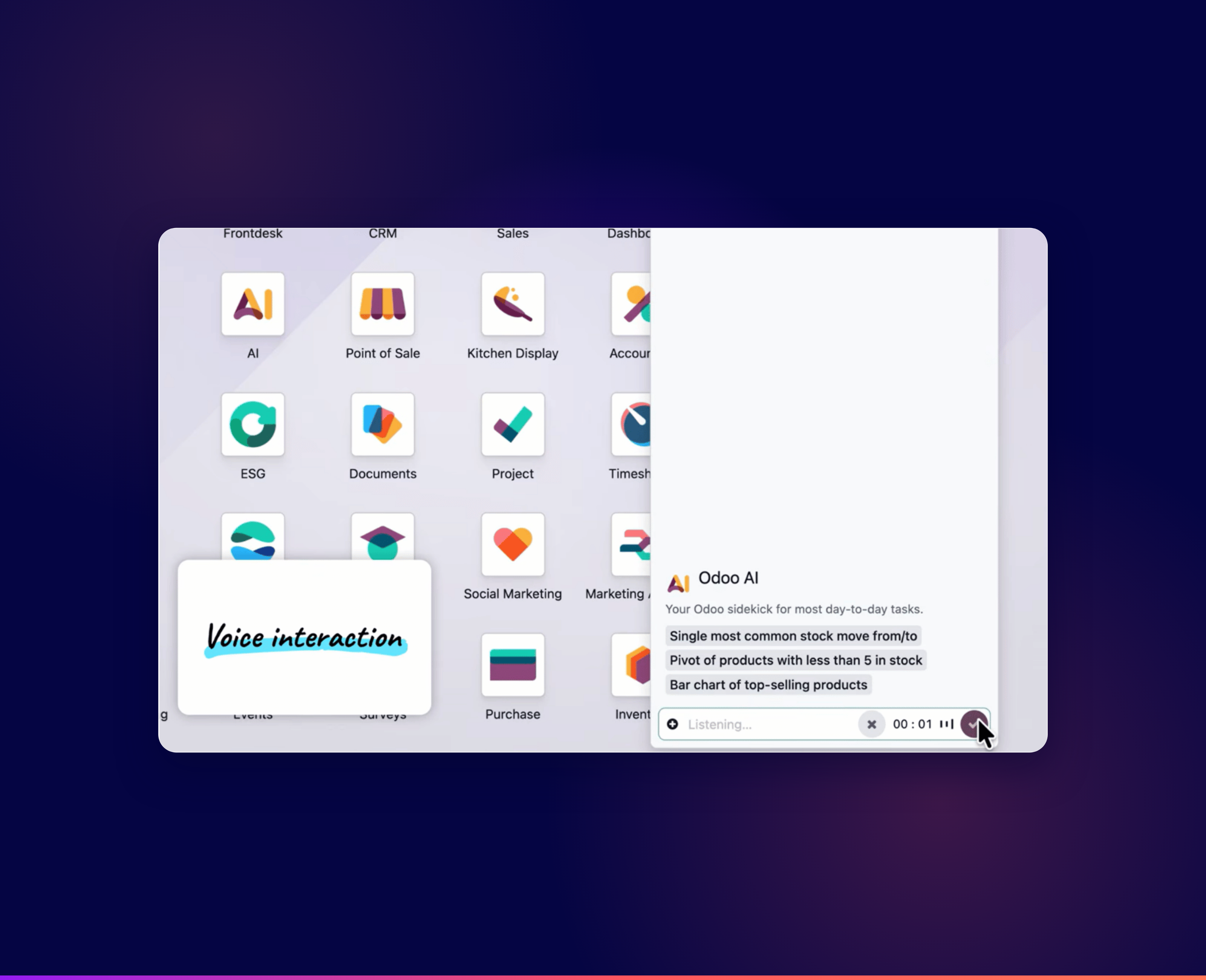 Odoo AI voice interaction