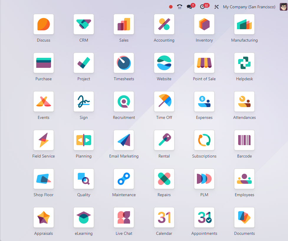 Odoo applications