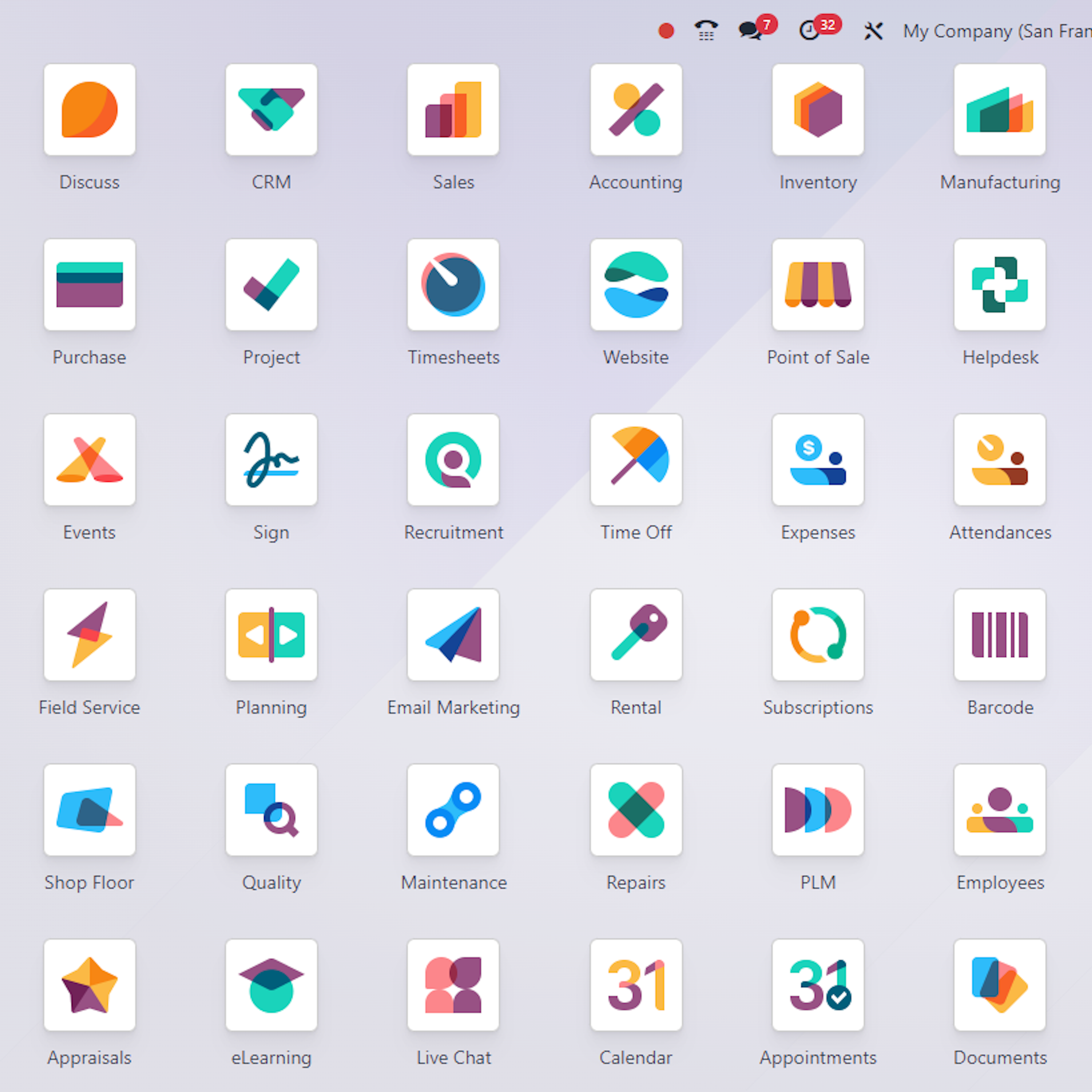 Odoo applications