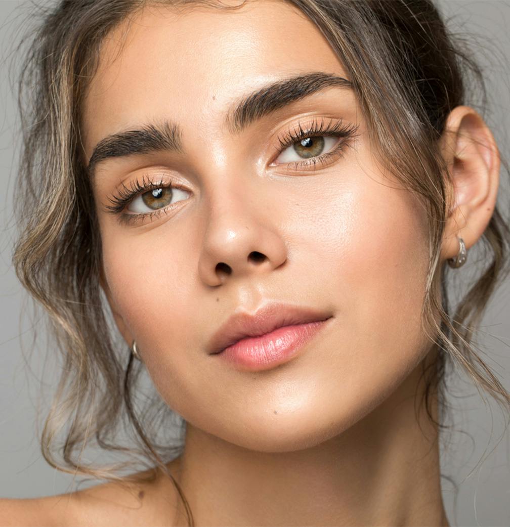 close up of womans face