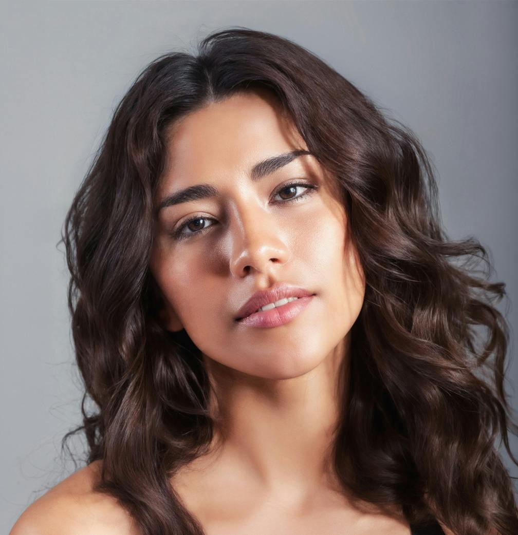 woman with head tilted to the side