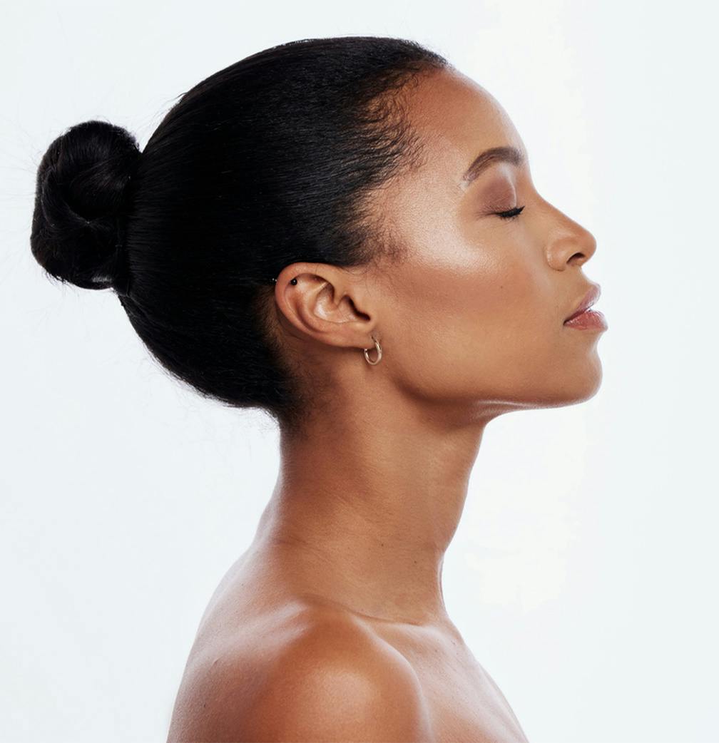 womans side profile of face