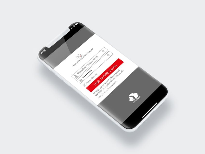 SwiftCloud mobile ordering app 