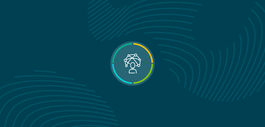 dark blue background with fingerprint mural with centralised erudus datapool logo