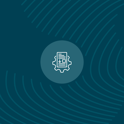 Erudus Release Notes Cover Art Blue Erudus Release Notes Icon on blue background with fingerprint illustration across background