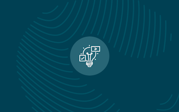 Erudus Tips & Tricks Cover Art Blue Erudus tips and tricks lightbulb icon in the middle of a dark blue background with light blue fingerprint pattern