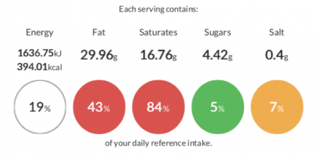erudus product specification for welsh lamb curry with calorie and nutritional information 