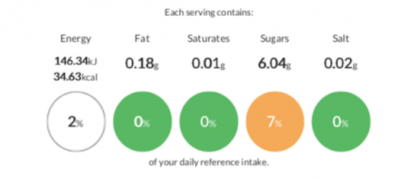 erudus product specification for cucumber and dill salad with calorie and nutritional information 