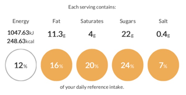 erudus specification for baker and baker snow topped crinkle cookies with allergen and nutritional information 