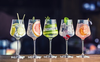 A selection of gin cocktails