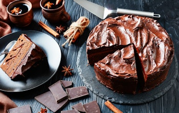 allergy friendly free from vegan chocolate cake with chocolate ganache 