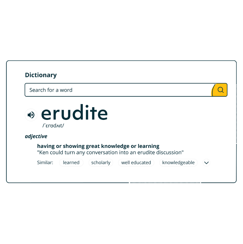 erudite meaning having or showing great knowledge or learning 