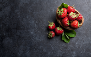 Fresh strawberries in a basket