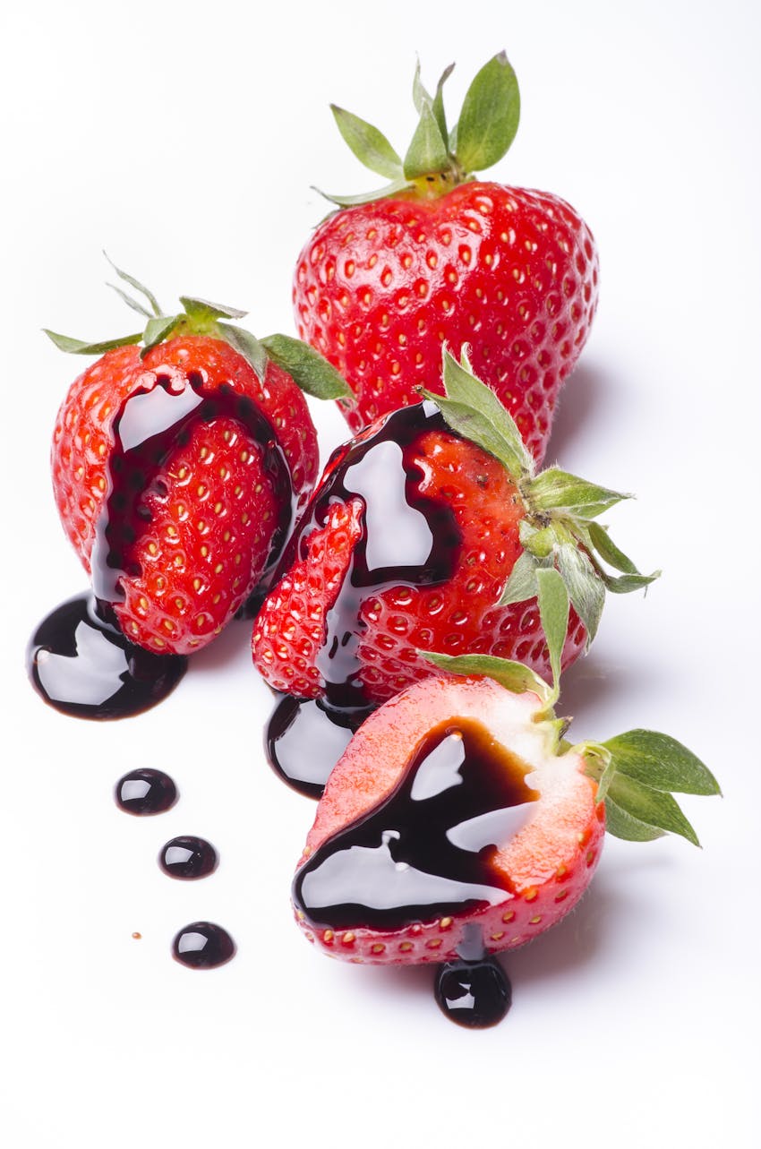 Strawberries with balsamic vinegar