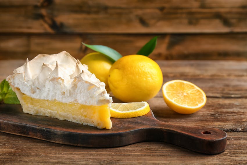 A slice of Lemon Meringue Pie 