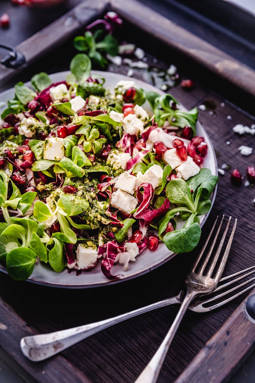 A pomegranate salad with extra crunch