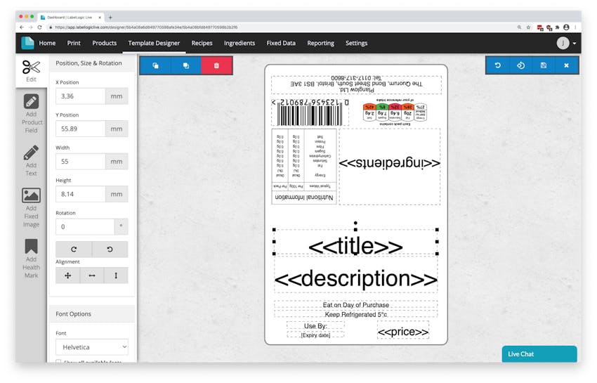 Planglow Label Design Template 