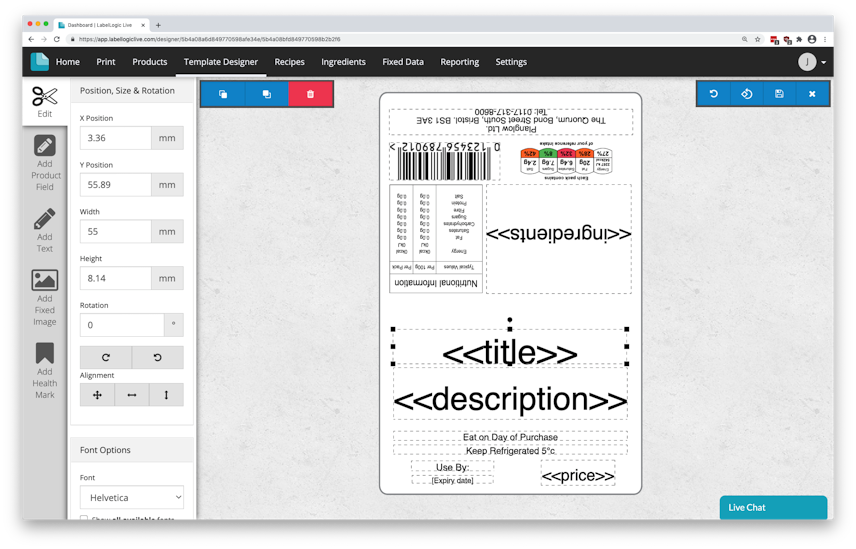 Planglow Label Design Template 