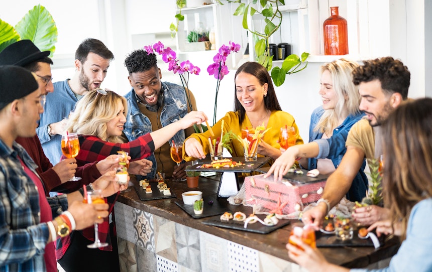 Family events can be a minefield for allergens so it's important to explain your allergies family gather round buffet for a birthday part