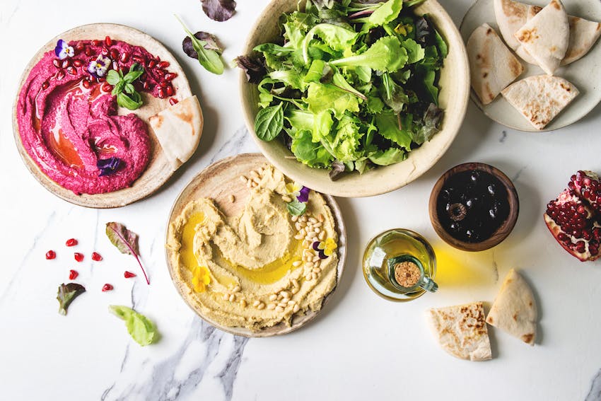 hummus is a perfect addition to any salad