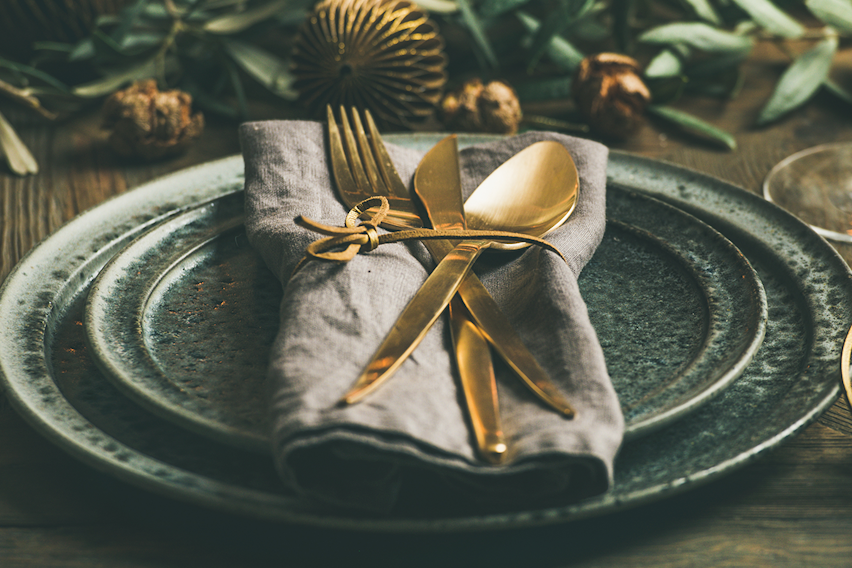 Haute Cuisine Christmas - a table set for dinner 