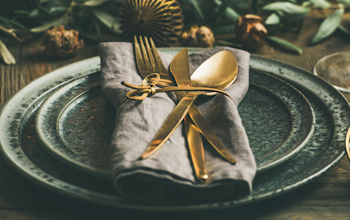 Haute Cuisine Christmas - a table set for dinner 