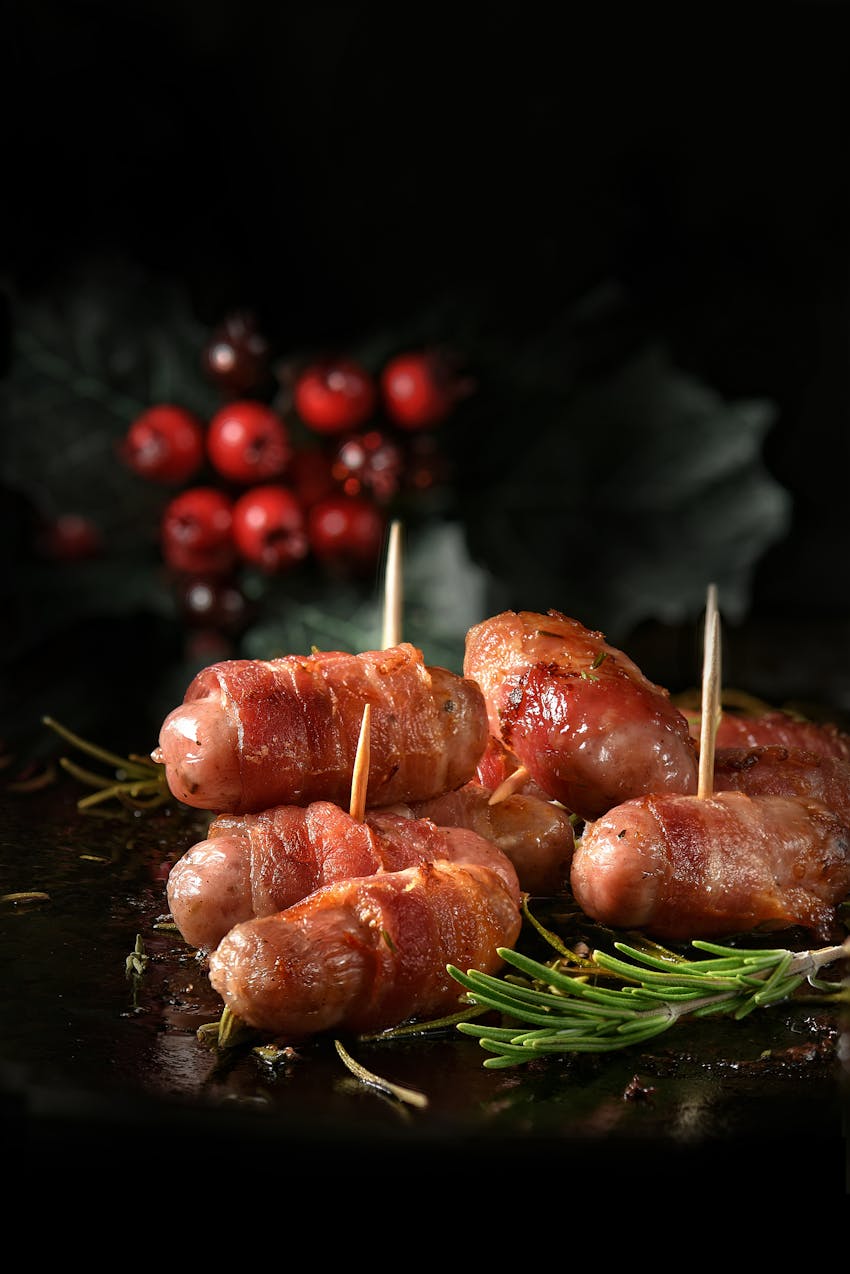 Haute Cuisine Christmas - pigs in blanket canapes