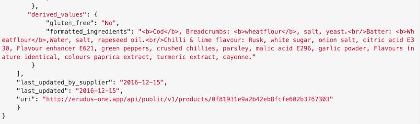 New API Attribute: Formatted Ingredients 