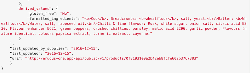 New API Attribute: Formatted Ingredients New API Attribute: Formatted Ingredients