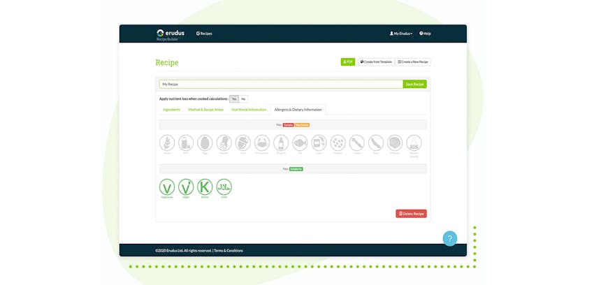 Solutions Spotlight: Menu Planner - Allergen symbols