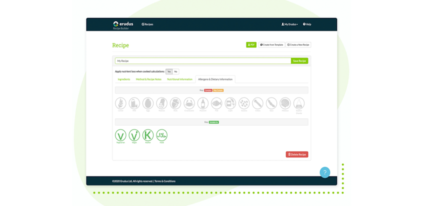 Solutions Spotlight: Menu Planner - Allergen symbols