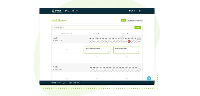 Solutions Spotlight: Menu Planner -  Menu planner days