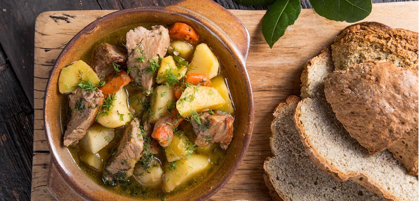 St Patrick’s Day Menu Ideas - Irish stew with soda bread