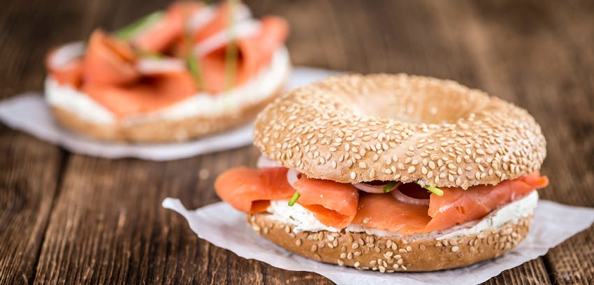 Fish recipes and ideas for Good Friday - smoked salmon and cream cheese bagel