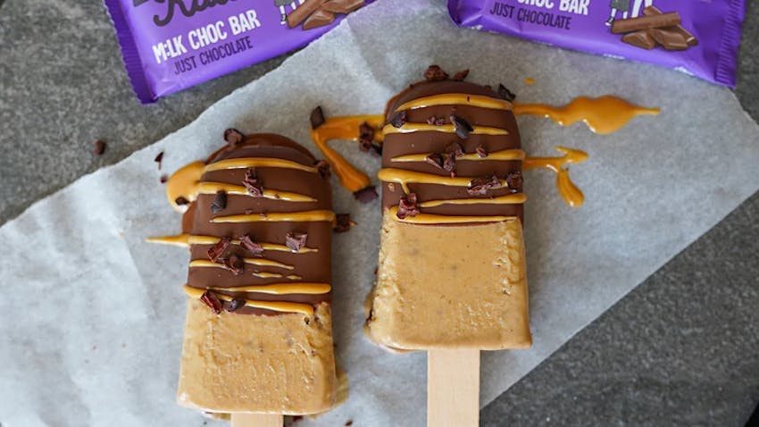 Easy summer desserts - peanutbutter and chocolate popsicles