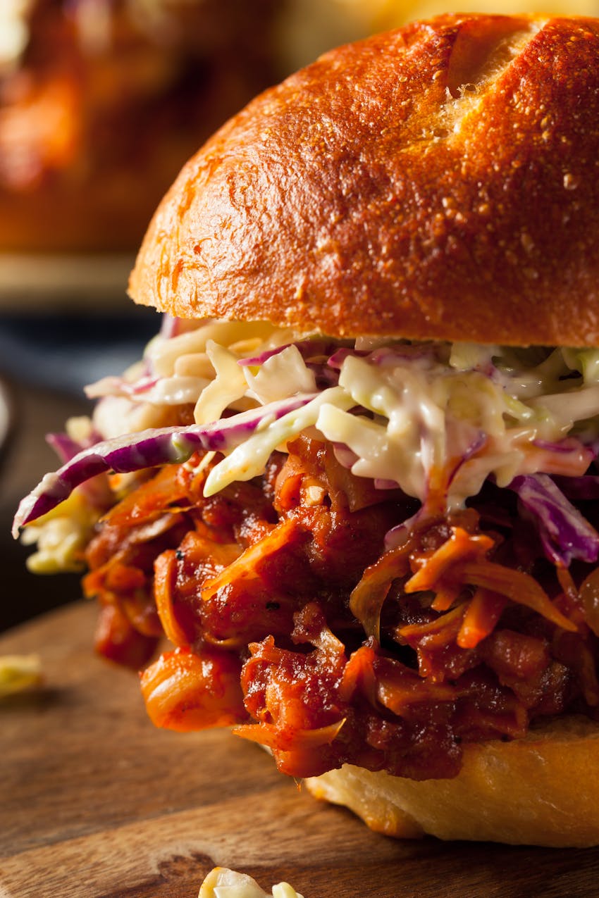 Vegans and allergies - pulled jackfruit burger