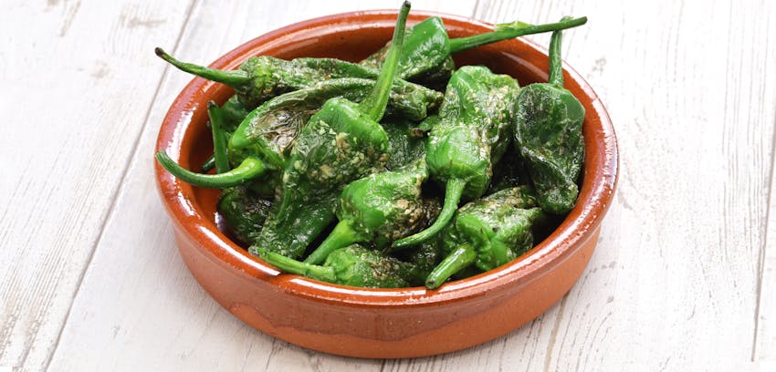 Easy canapes - Padron peppers