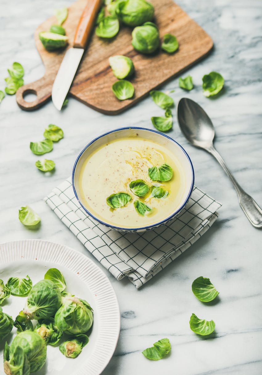 Healthy Christmas leftover ideas - Sprout soup