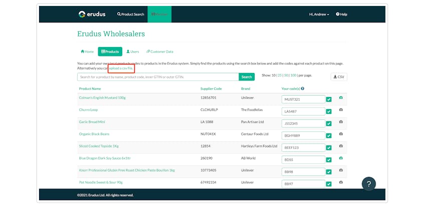 Uploading a Range List to Match Local Codes to Products - Step 3