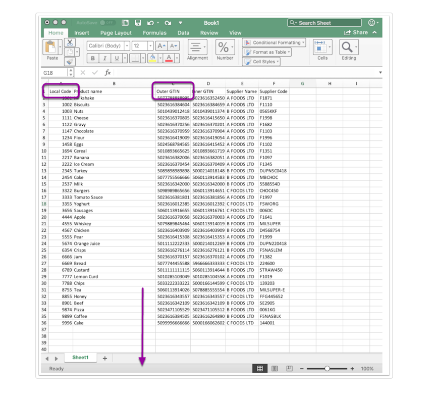 Uploading a Range List to Match Local Codes to Products - Step 5.1 Uploading a Range List to Match Local Codes to Products - Step 5.1
