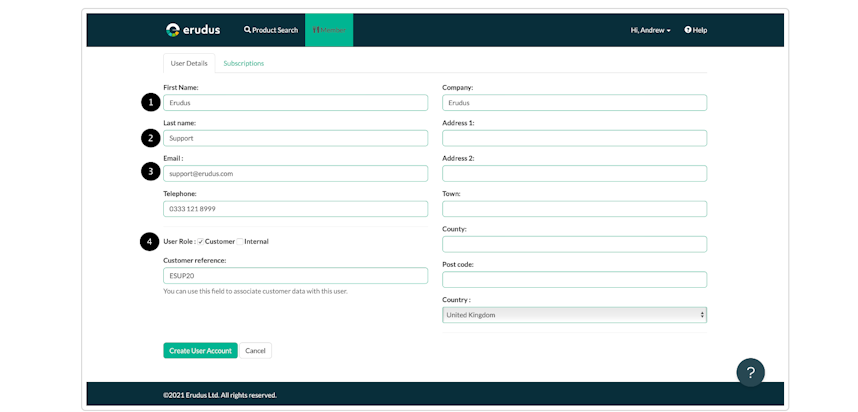 Adding an Internal or Customer User to Your Wholesaler Account Step 4 Adding an Internal or Customer User to Your Wholesaler Account Step 4
