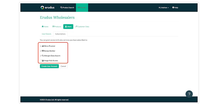 Adding an Internal or Customer User to Your Wholesaler Account Step 5