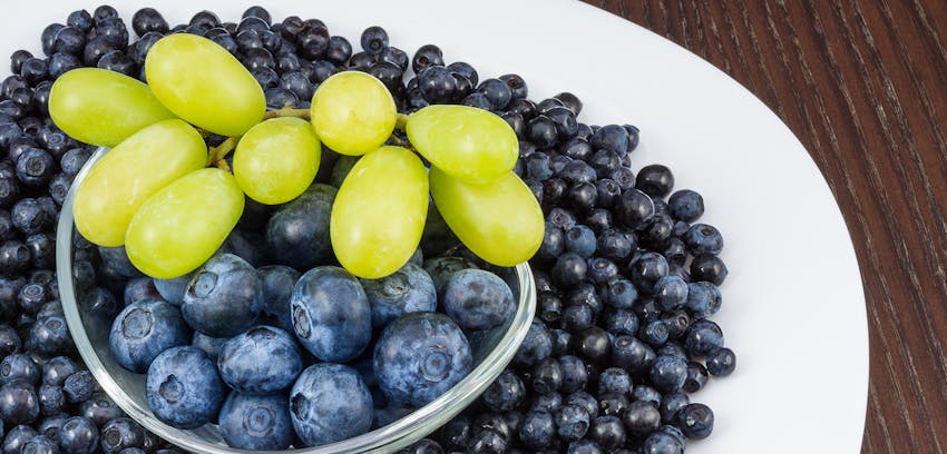 Best foods for skin - Grapes, blueberries and blackcurrants