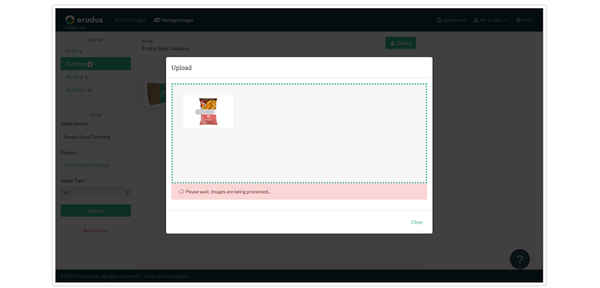 Uploading images to Image Hub Step 5