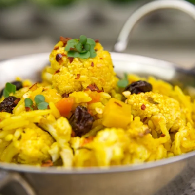 Calder's Kitchen Roasted cauliflower pilau