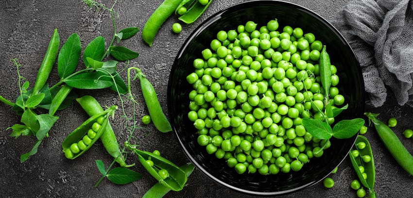 Spring foods and drinks - spring peas